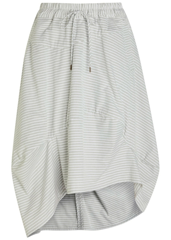 Photo: Vivienne Westwood Aerodrome Striped Asymmetric Cotton Midi Skirt White