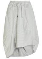 Vivienne Westwood Aerodrome Striped Asymmetric Cotton Midi Skirt White