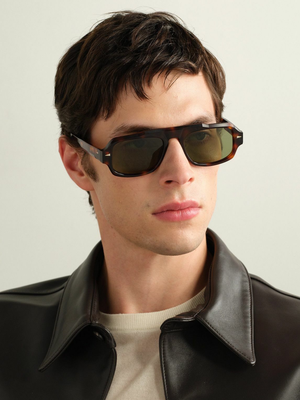 AHLEM - George V Aviator-Style Tortoiseshell Acetate Sunglasses
