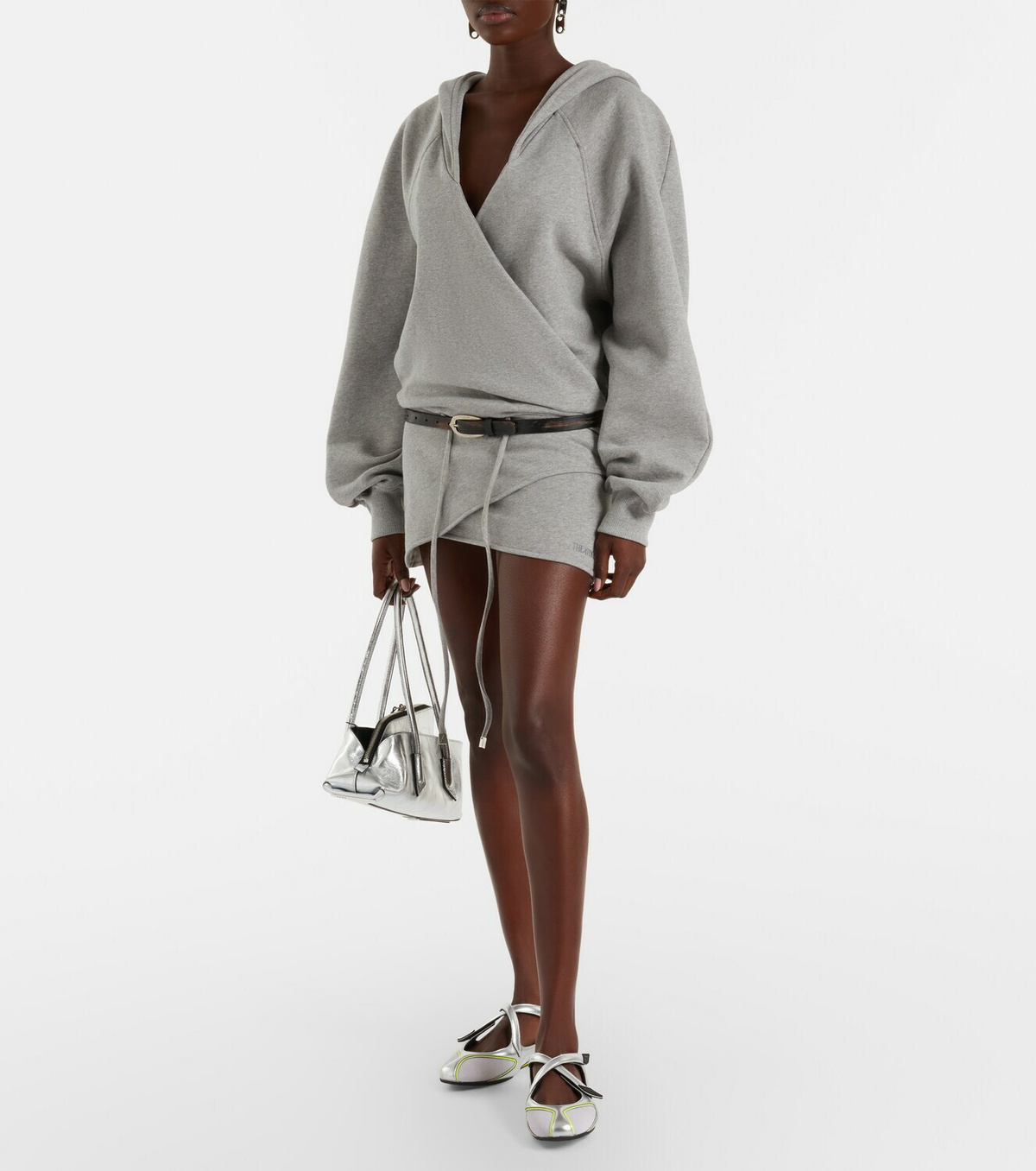 The Attico Cotton jersey sweatshirt dress