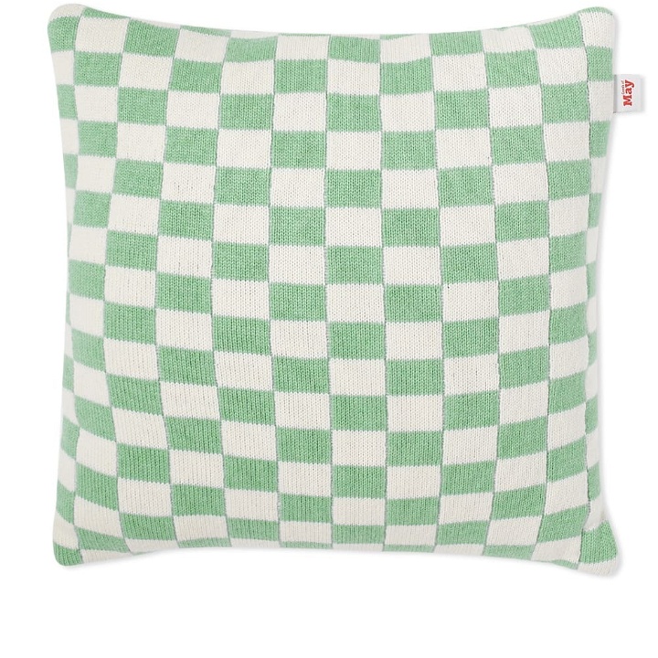 Photo: Goods of May Sidney Checkerboard Cushion in Green
