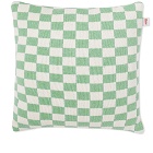 Goods of May Sidney Checkerboard Cushion in Green