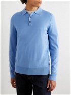 Mr P. - Merino Wool Polo Shirt - Blue