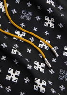 Rhude Printed Shell Swim Shorts Black And White