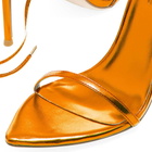 Femme LA Women's London Lace Up Sandal Heel in MtllcOrng