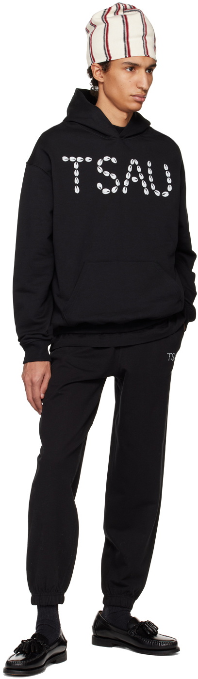 TSAU Black Printed Hoodie