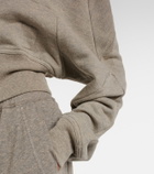 Rick Owens Cropped cotton-blend jersey hoodie