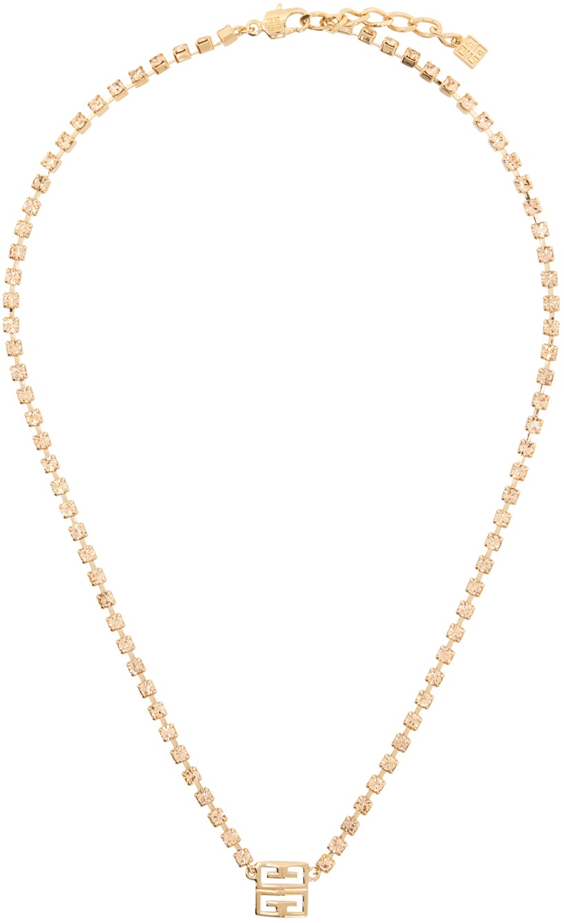 Givenchy Rose Gold 4G Crystal Necklace
