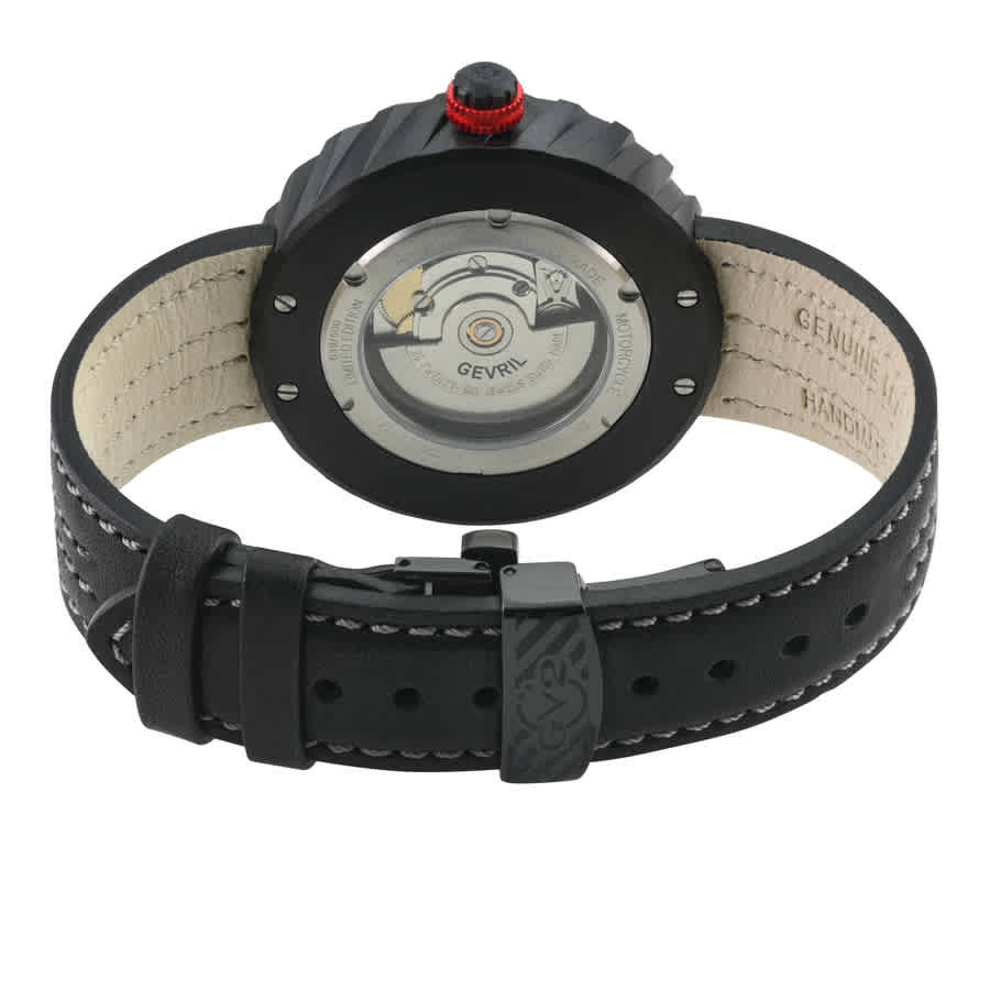 GV2 by Gevril Motorcycle Black Dial Mens Watch 13204