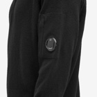 C.P. Company Men's Lambswool Grs Half Zip Knit in Black