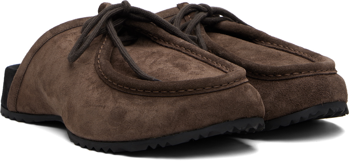 Dries Van Noten Brown Suede Clogs