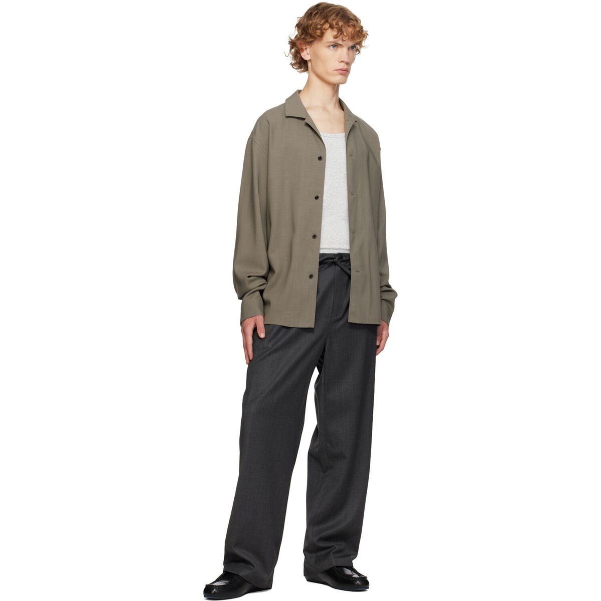 LE17SEPTEMBRE Gray Elasticized Easy Trousers