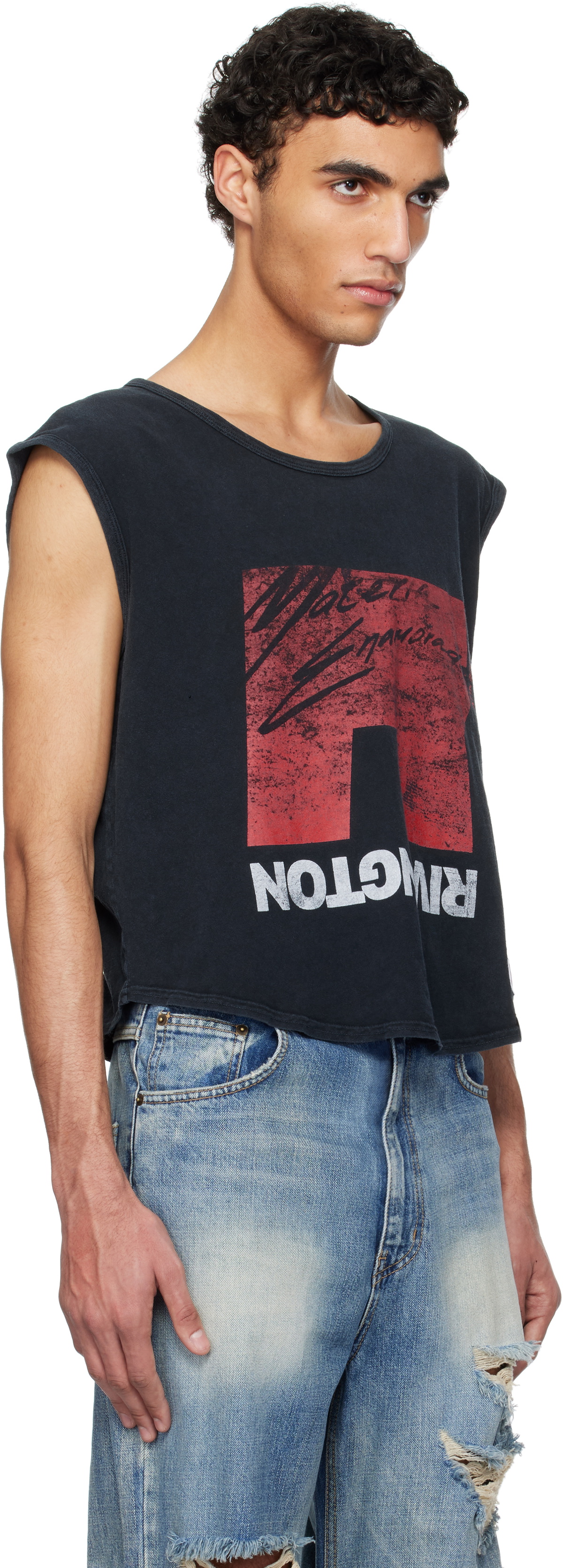 Rivington Roi Rebis Black R'chon Muscle Tank Top Rivington