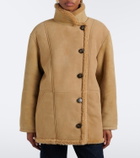 Veronica Beard Lavington shearling-lined suede coat