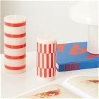 HAY Column Candle Small in Off-White/Red