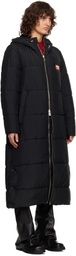 Charles Jeffrey LOVERBOY Black Long Bunny Puffer Coat