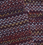 Missoni - 6cm Crochet-Knit Wool and Silk-Blend Tie - Burgundy