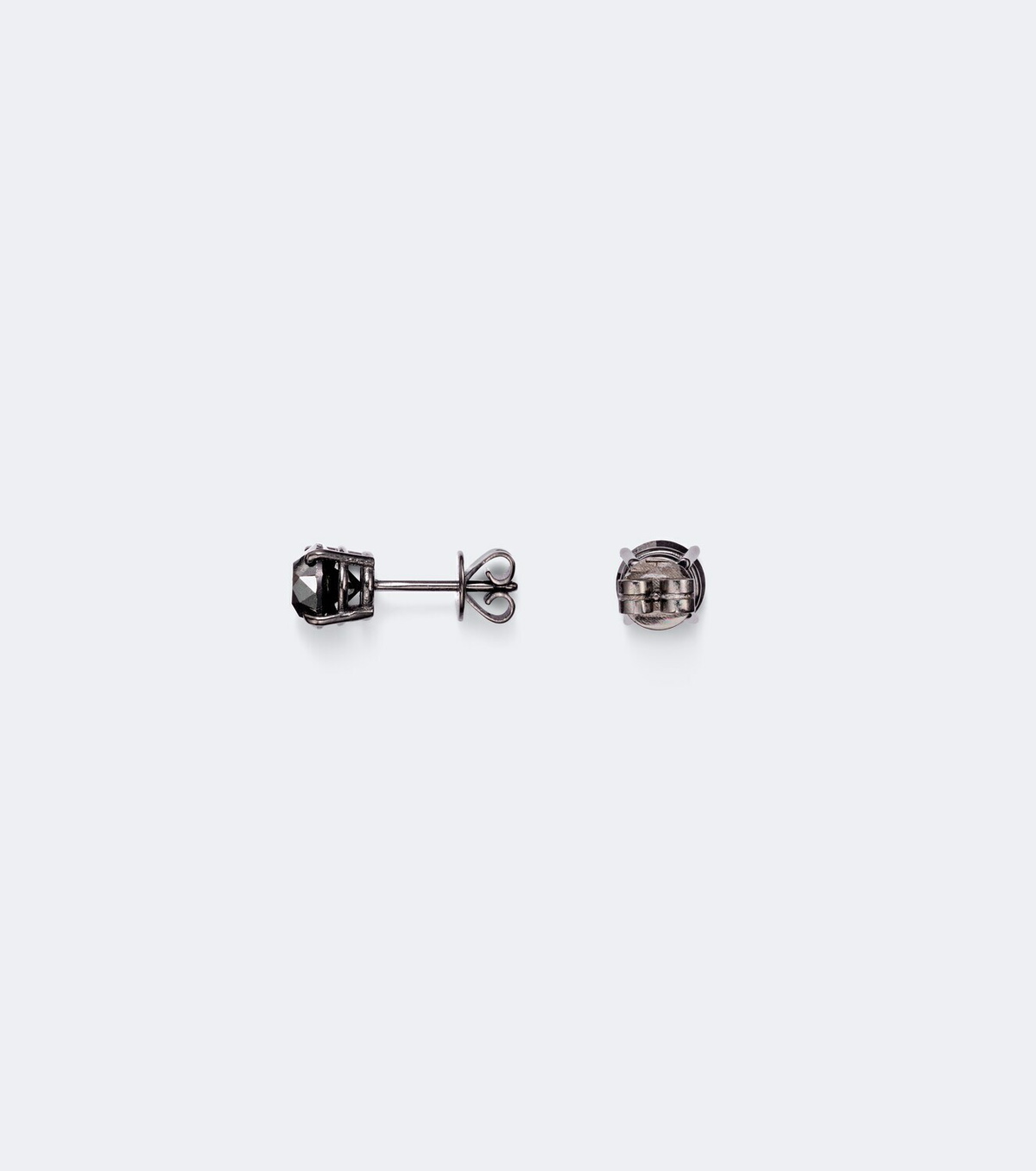 Shay Jewelry 18kt black gold earrings with black diamonds