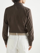 TOM FORD - Slim-Fit Silk and Cotton-Blend Shirt - Brown