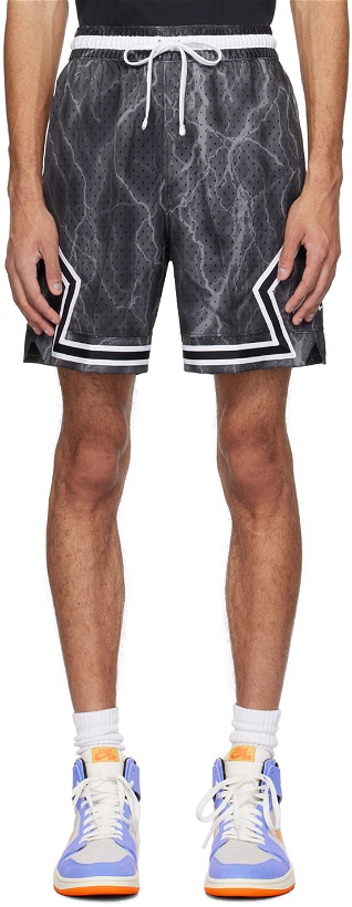 Photo: Nike Jordan Black AOP Sport Diamond Shorts