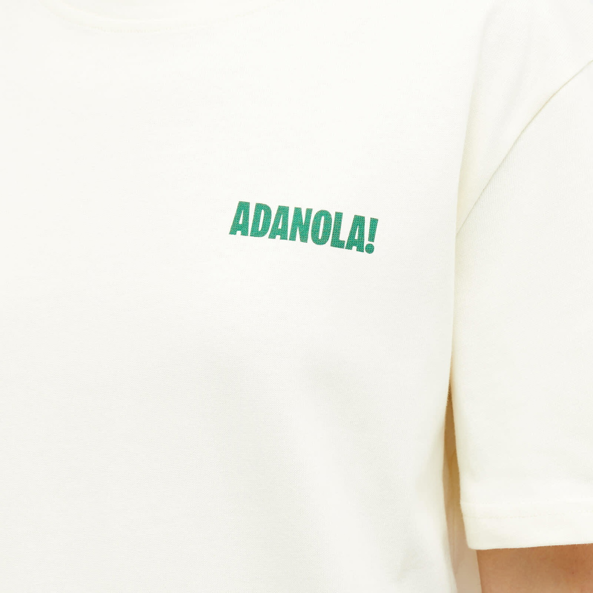 Adanola Women's Resort Sports Short Sleeve Oversized T-Shirt in Cream/Forest Green