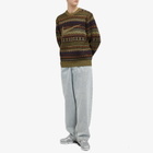 Nike Men's Apparel Life Fair Isle Sweater in Neutral Olive