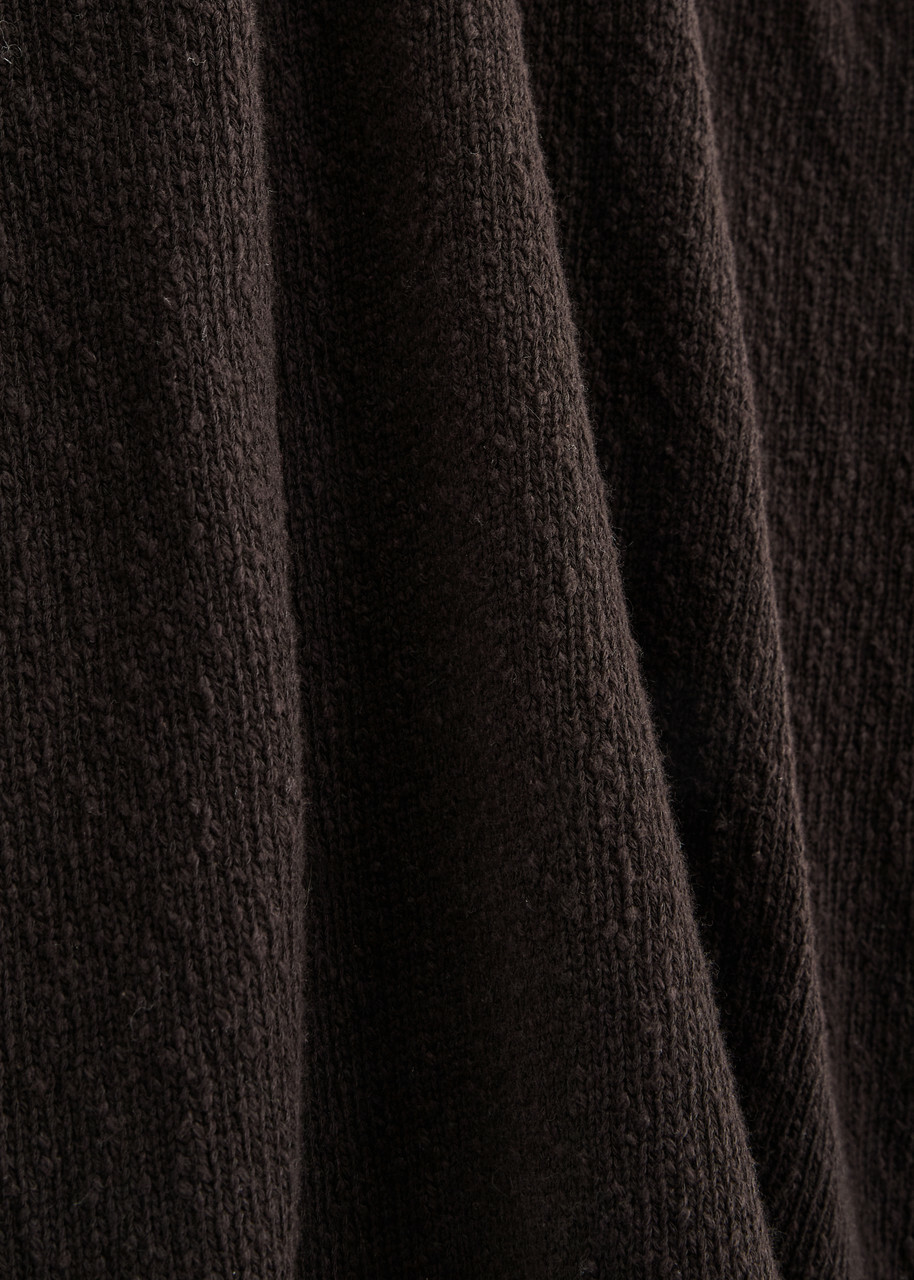 Paige Ferguson Slubbed Cotton Jumper Dark Brown