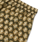 Nanushka - Doxxi Floral-Print Crepe de Chine Drawstring Shorts - Yellow