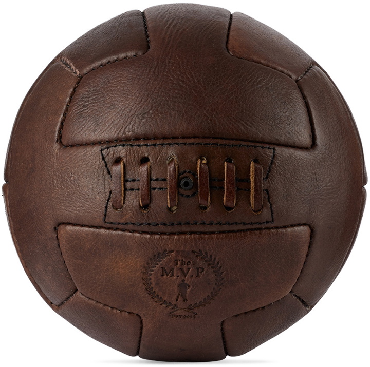Photo: Modest Vintage Player Brown Leather Retro Heritage Soccer Ball