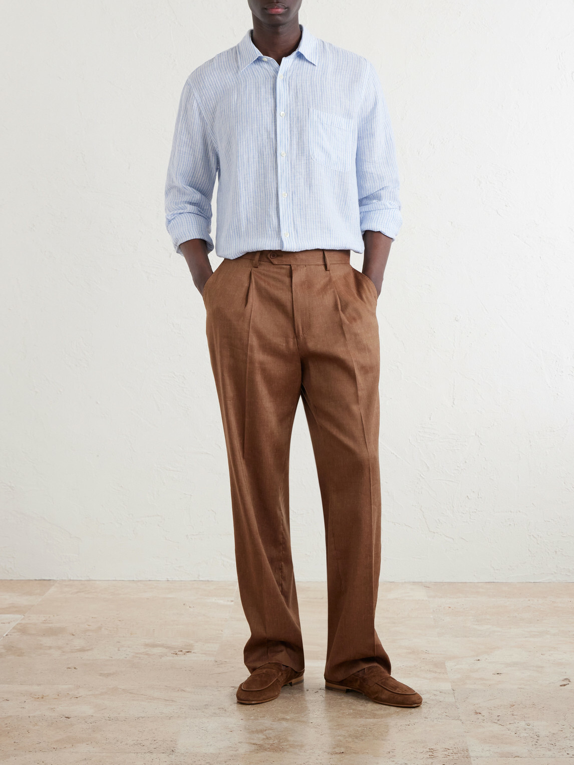 Frescobol Carioca - Striped Linen Shirt - Blue