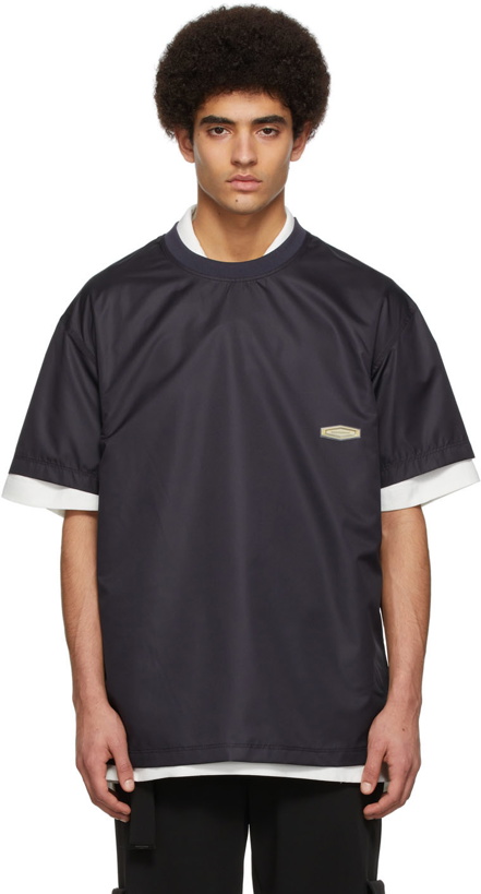 Photo: Wooyoungmi Navy Polyester T-Shirt
