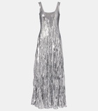 Marmar Halim Sequined silk-blend gown
