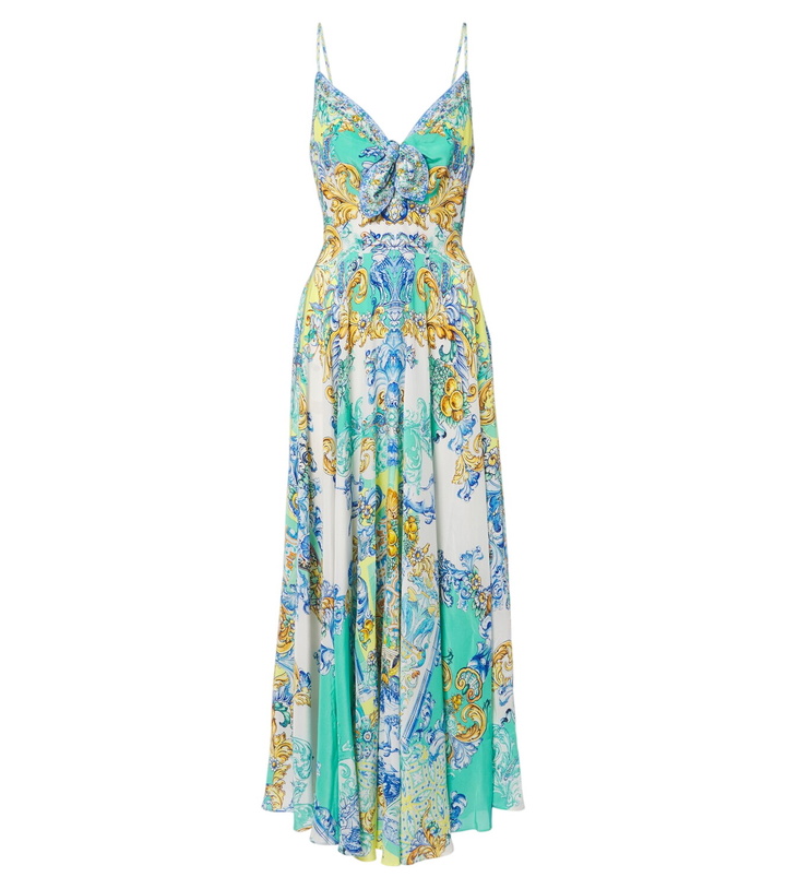 Photo: Camilla Embellished printed silk maxi dress