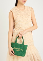 Jimmy Choo Beach Mini Raffia Tote - Green - One Size
