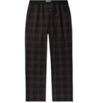 HUGO BOSS - Urban Checked Cotton-Poplin Pyjama Trousers - Black