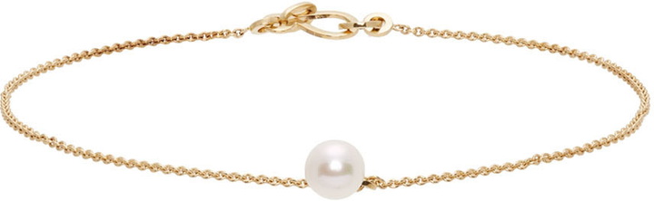 Photo: Sophie Bille Brahe Gold Akoya Pearl Palme De Pied Anklet
