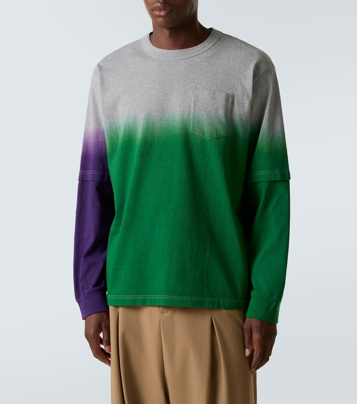 Sacai Dyed cotton sweatshirt