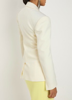 David Koma Crystal-embellished Stretch-wool Blazer Off White