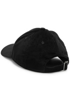 Saint Laurent Logo-embroidered Corduroy cap Black