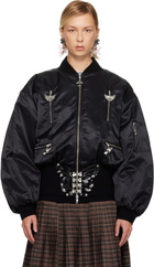 Chopova Lowena Black Glide Bomber Jacket