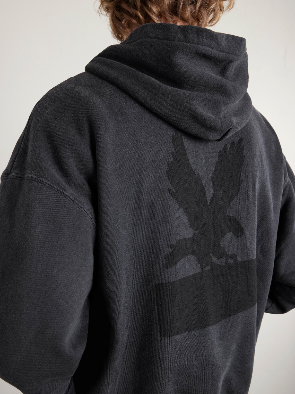 Cherry Los Angeles - Sun Faded Thermal Cotton-Fleece Hoodie - Black