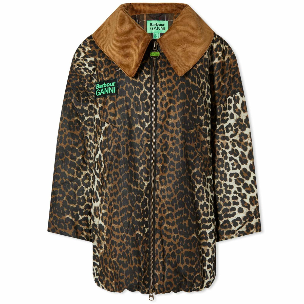 Barbour Women's x Ganni Printed Bomber Jacket in Leopard