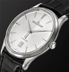 Jaeger-LeCoultre - Master Ultra Thin Date Automatic 39mm Stainless Steel and Alligator Watch - Silver