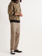 Wacko Maria - Leopard-Jacquard Knitted Sweater - Brown
