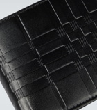 Burberry - Embossed checked leather wallet