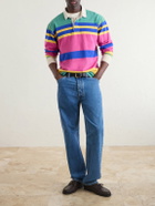 Drake's - Striped Cotton-Jersey Polo Shirt - Multi