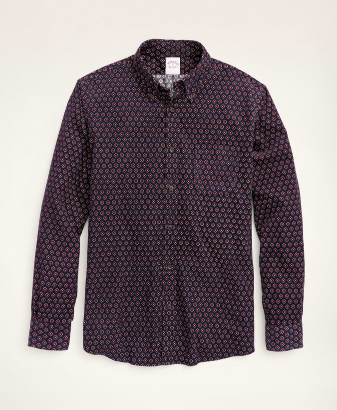 Photo: Brooks Brothers Men's Regent Regular-Fit Sport Shirt, Foulard Pinwale Corduroy | Navy