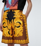 Versace - Barocco silk Bermuda shorts