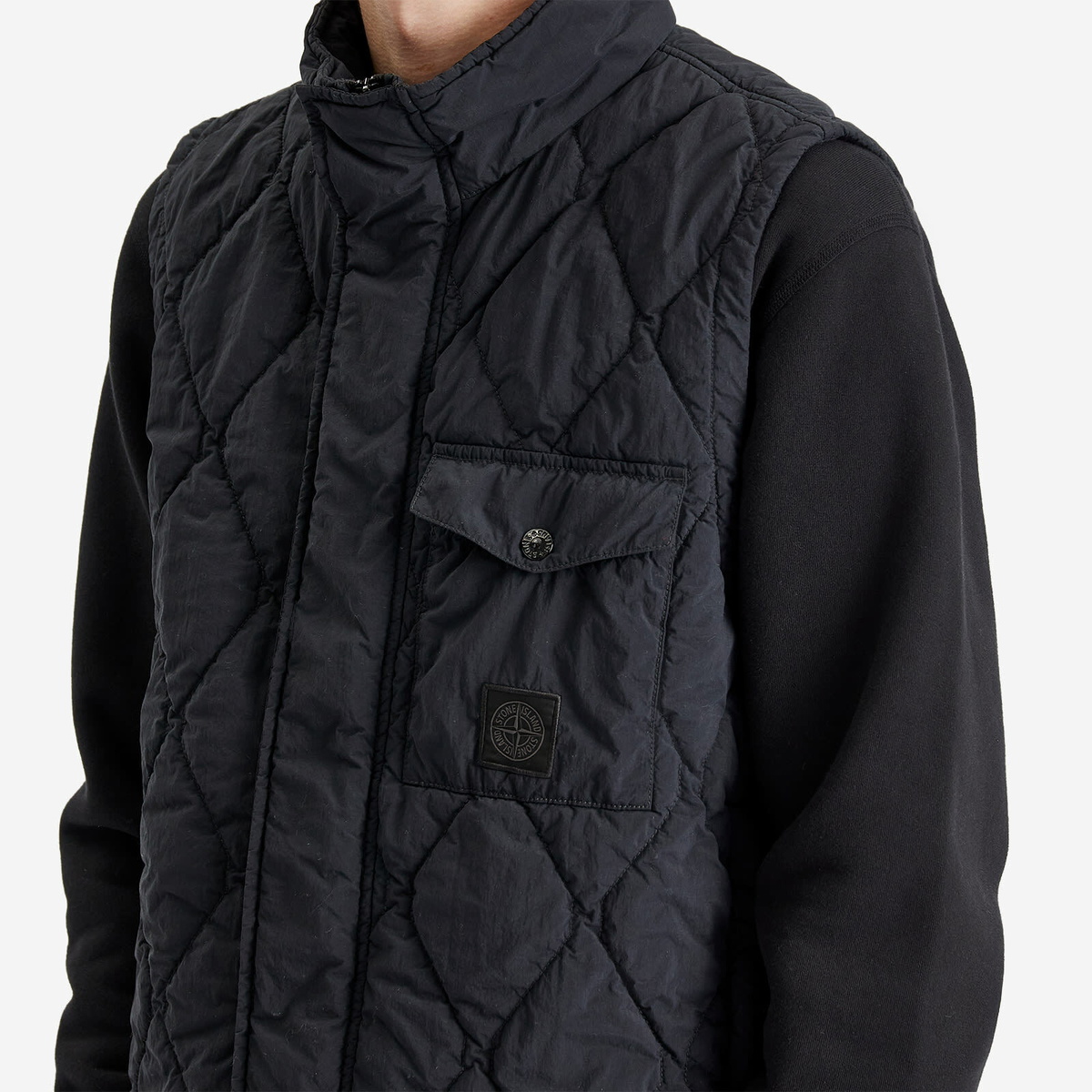 Stone Island Men's Ghost Piece Nylon Smerigliato PrimaLoft Vest in