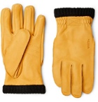 Hestra - Primaloft Fleece-Lined Full-Grain Leather Gloves - Yellow